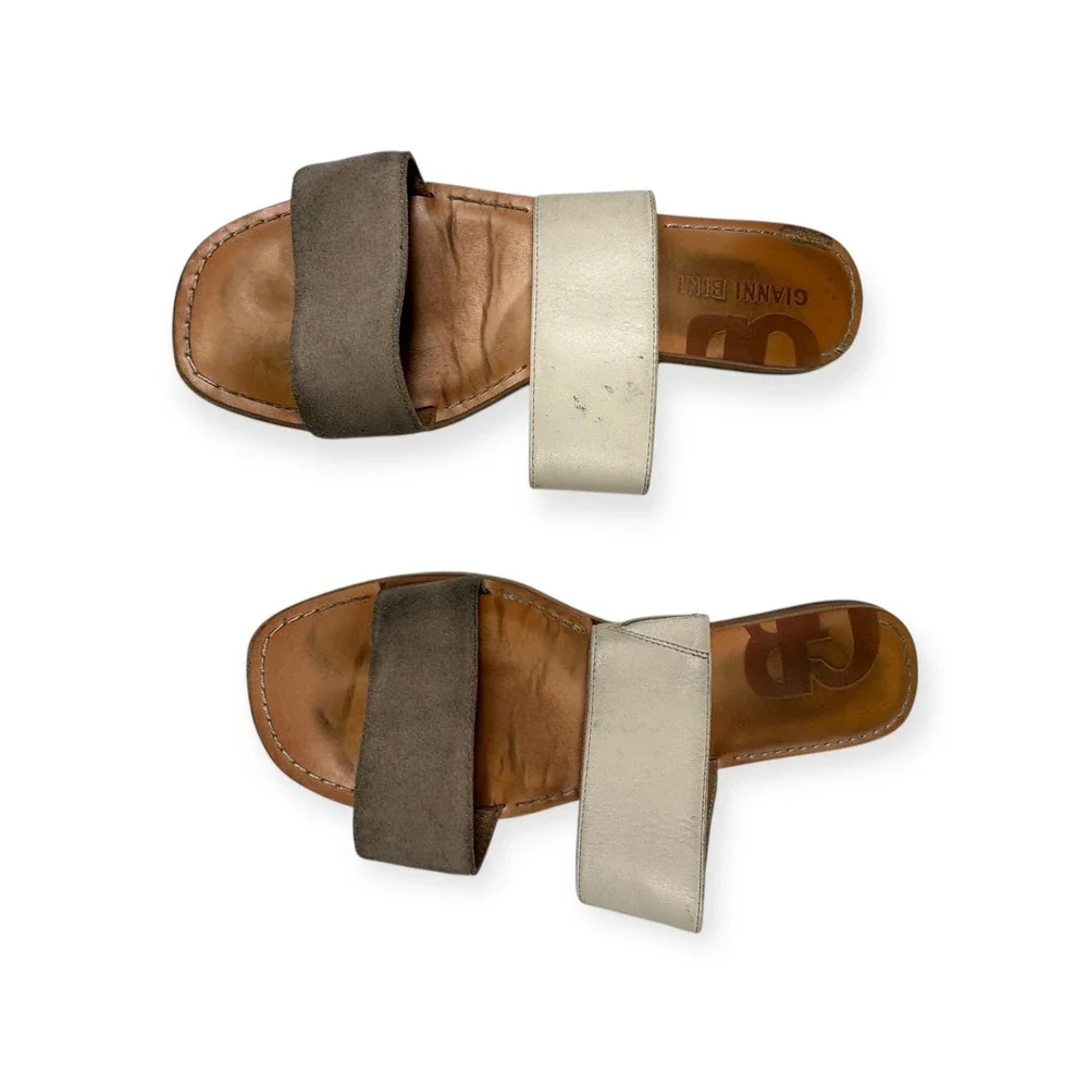 Gianni Bini Two-Strap Slide‎ Sandals Casual Comfort Neutral Size 9